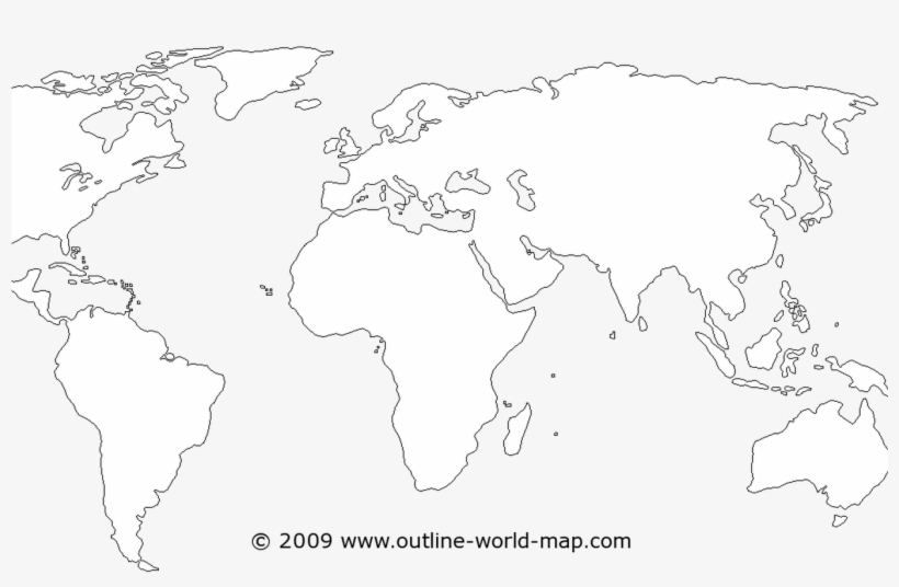 Blank World Map Without Borders