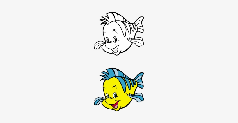 Download The Little Mermaid Little Mermaid Flounder Svg 400x400 Png Download Pngkit