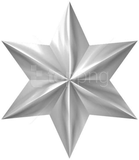 Silver Star Icons, Symbols, Emblems Transparent