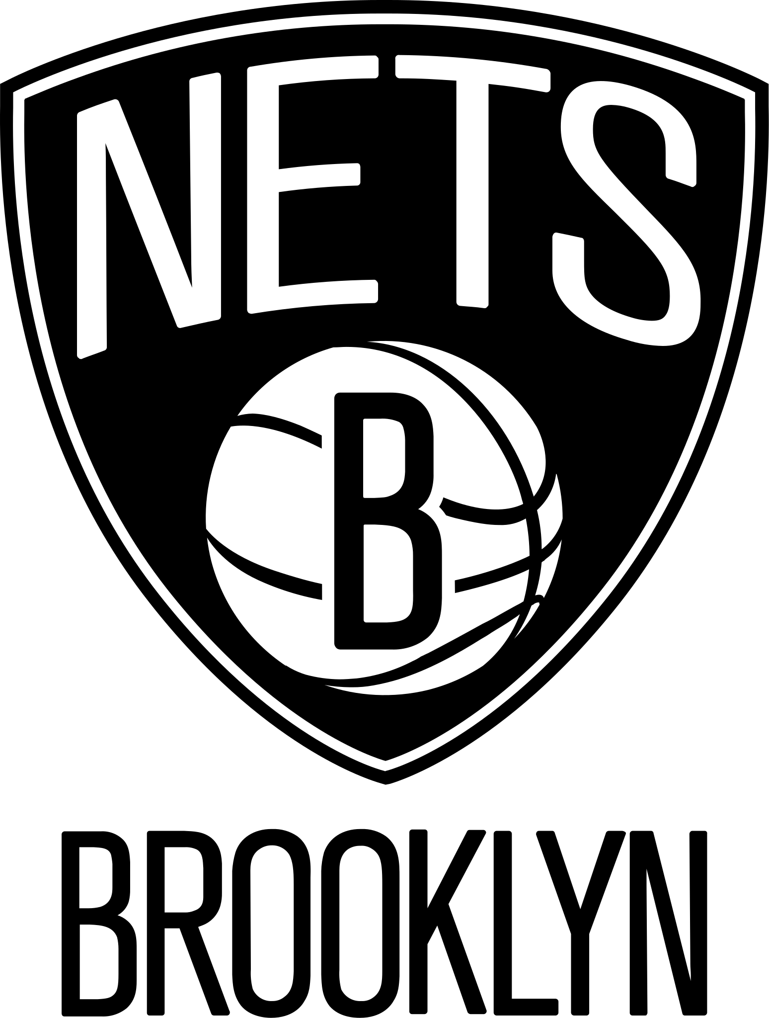 Brooklyn Nets Logo, Basketball Team, Sports Emblem PNG