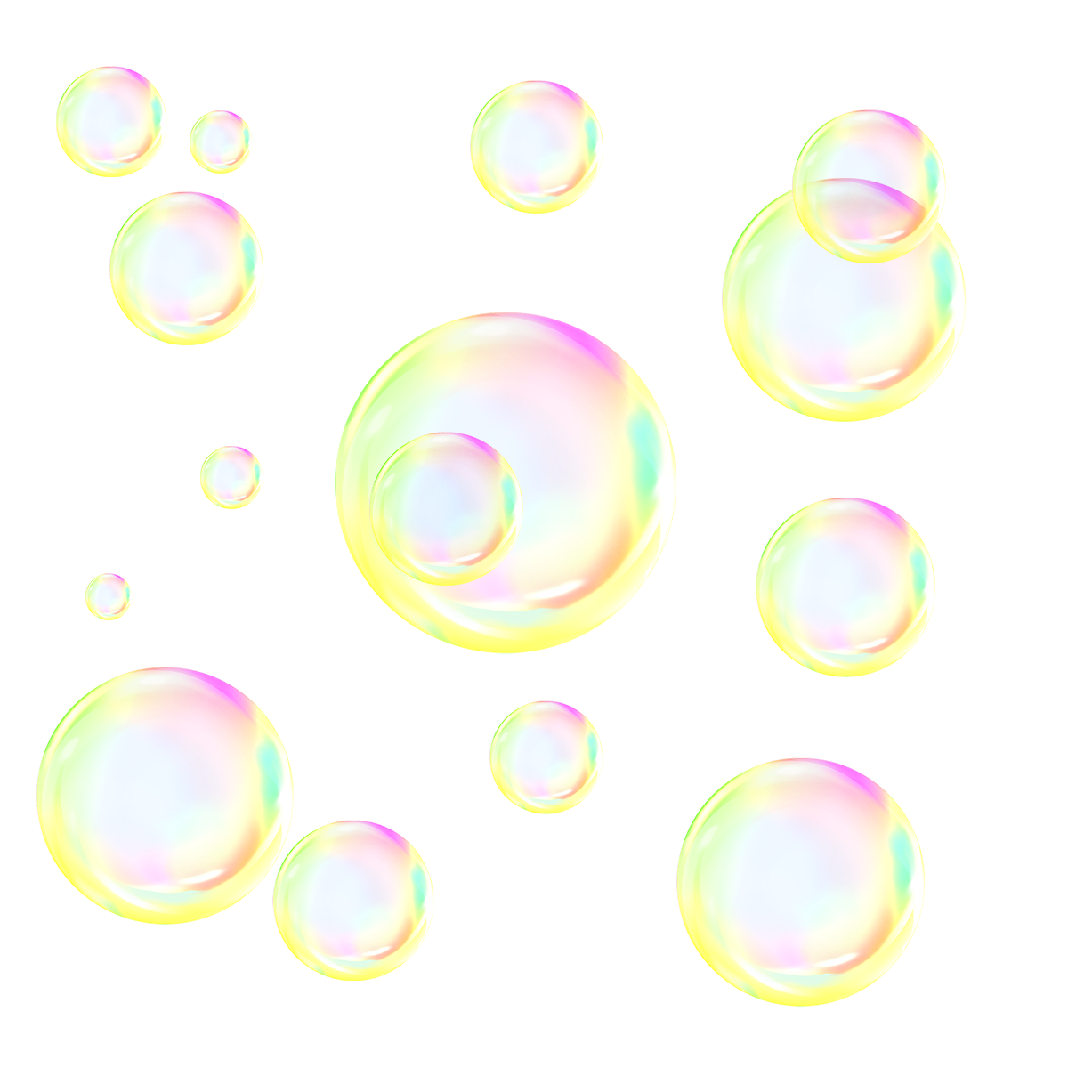 Bubbles Clear, Floating, Bubble Shapes PNG Image