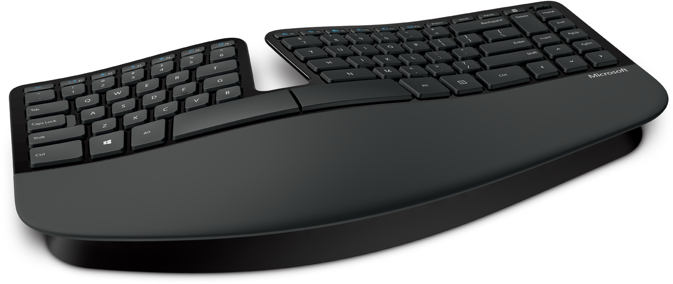 Ergonomic Keyboard Visual, Shape, Comfortable Typing Transparent