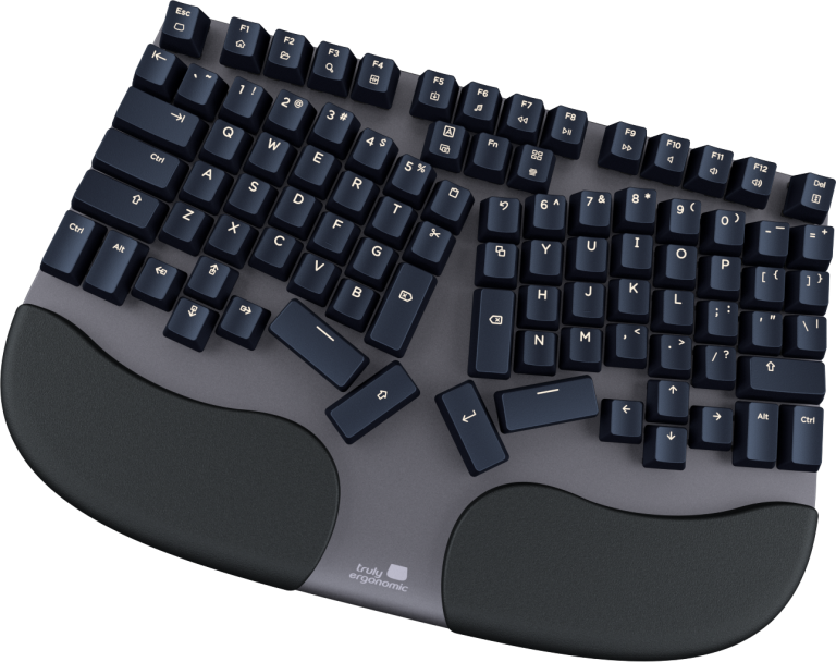 Ergonomic Keyboard, Computer Accessory, Workspace Comfort Free PNG