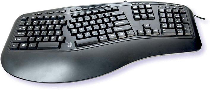 Ergonomic Keyboard, Transparent Design, Computer Accessory Transparent PNG