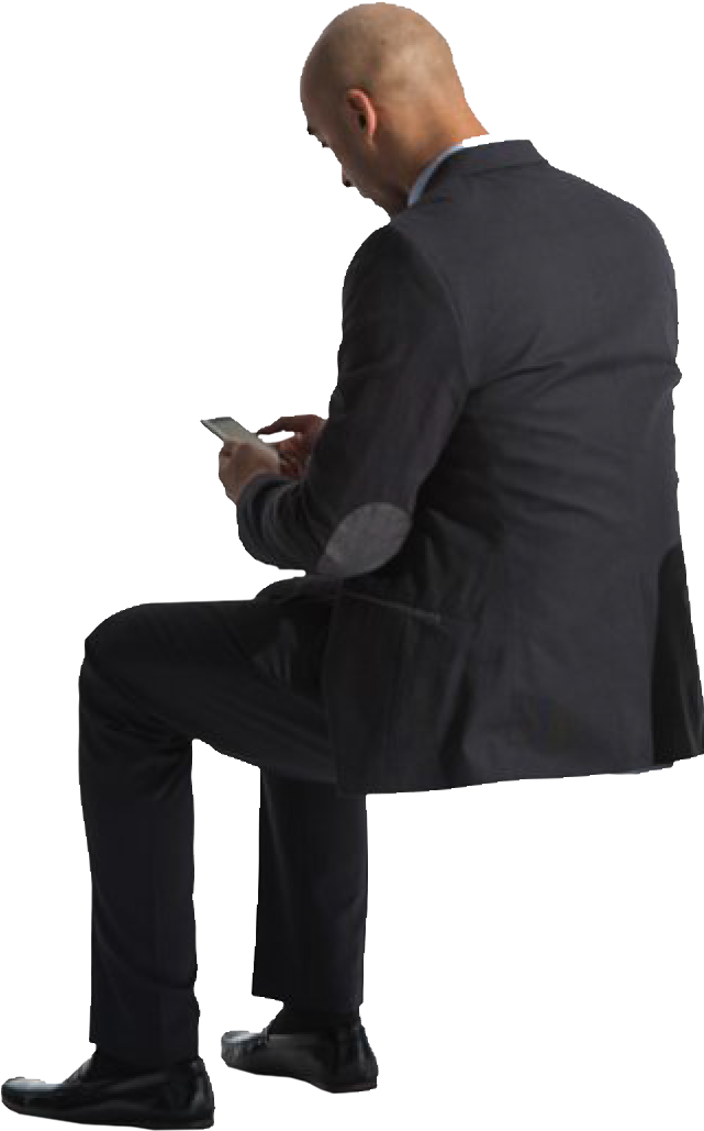 Businessman, Sitting, PNG