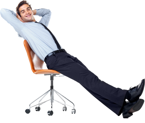 Businessman, Sitting, Vector PNG Image