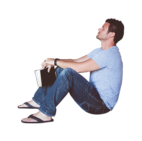 Casual Sitting Man, Relaxed Pose, Leisurely Stance PNG