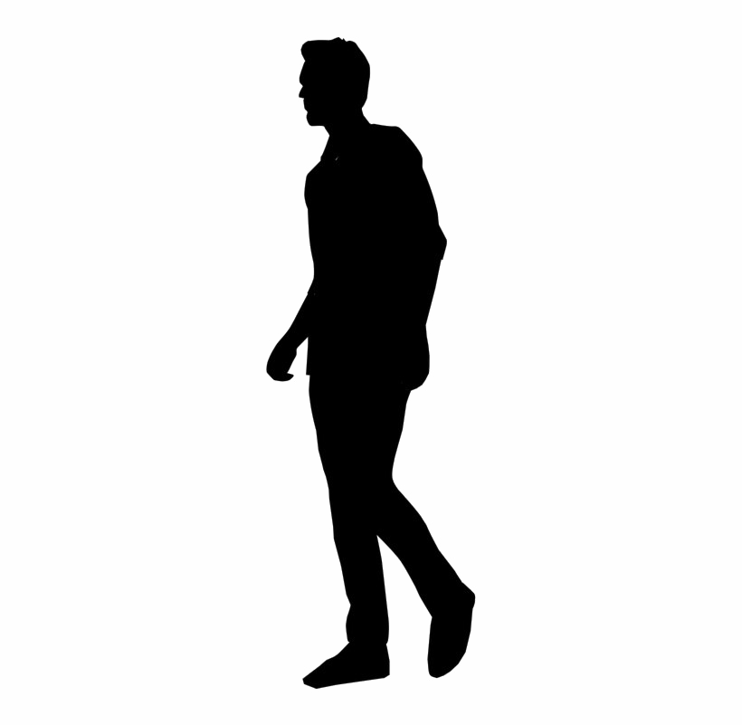 Man Figure, Dark Outline, High Definition Free PNG