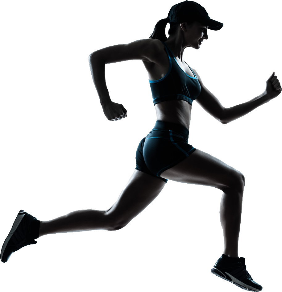 Running Woman, Active Female, Sporty Lady PNG Image