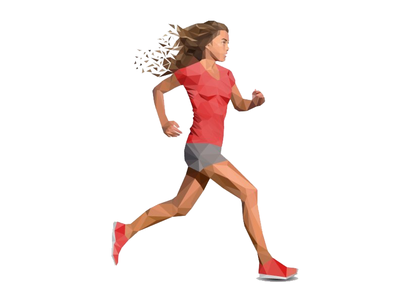 Running Woman Outline Transparent PNG