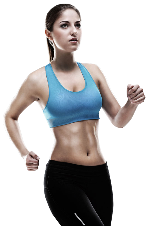 Running Woman, Athletic Female, Fitness Lady PNG Image