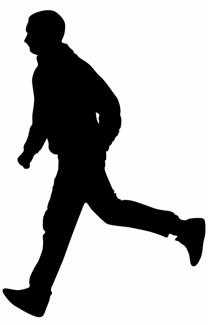 Running Man Silhouette, Athletic Figure, Sport Activity Transparent PNG