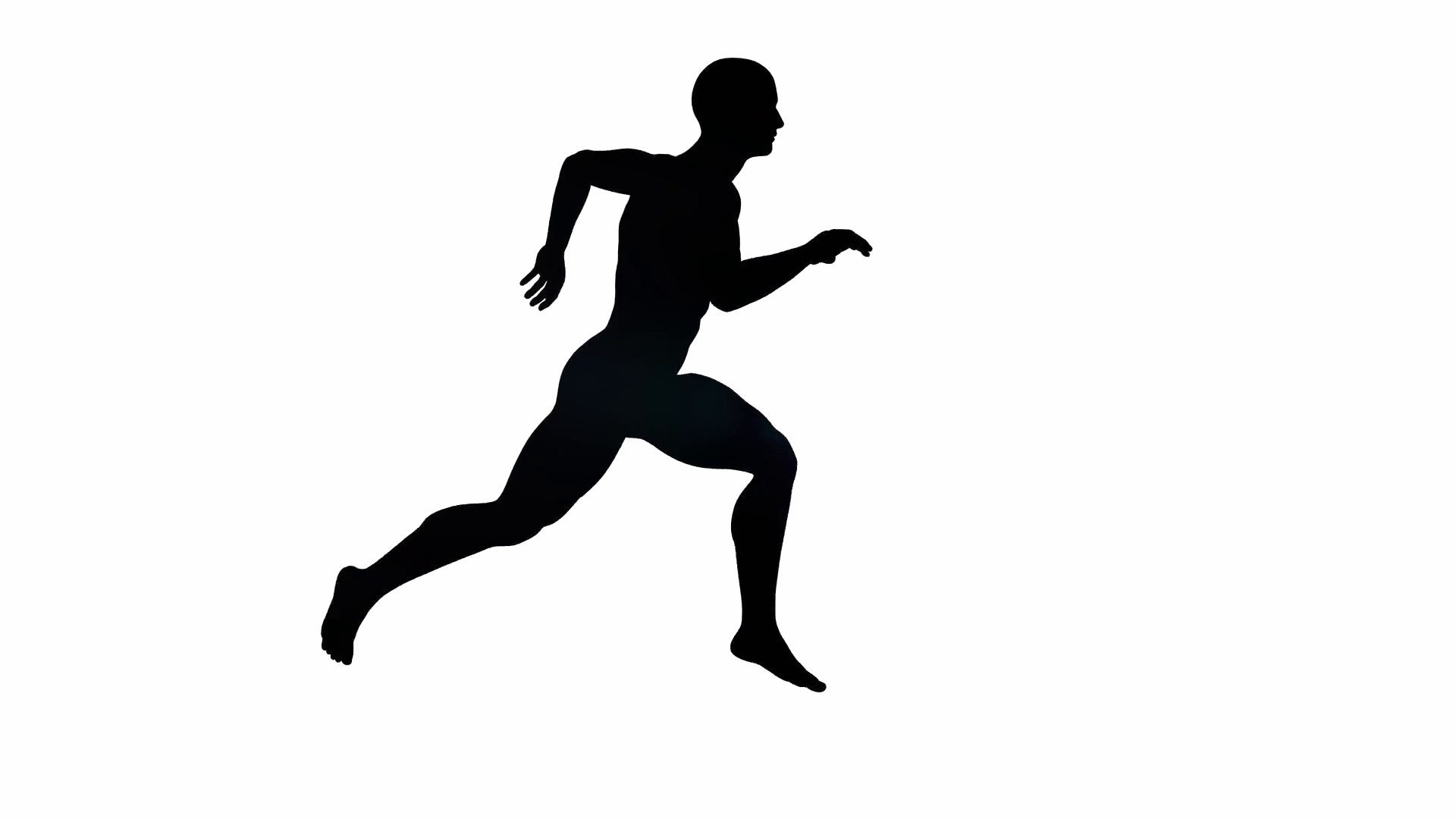 Running Man, Black Silhouette, Sport Icon PNG