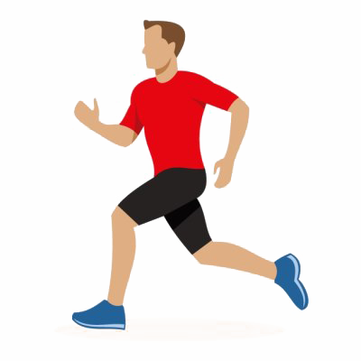 Running Man Vector, Athlete Silhouette, Sport Icon PNG