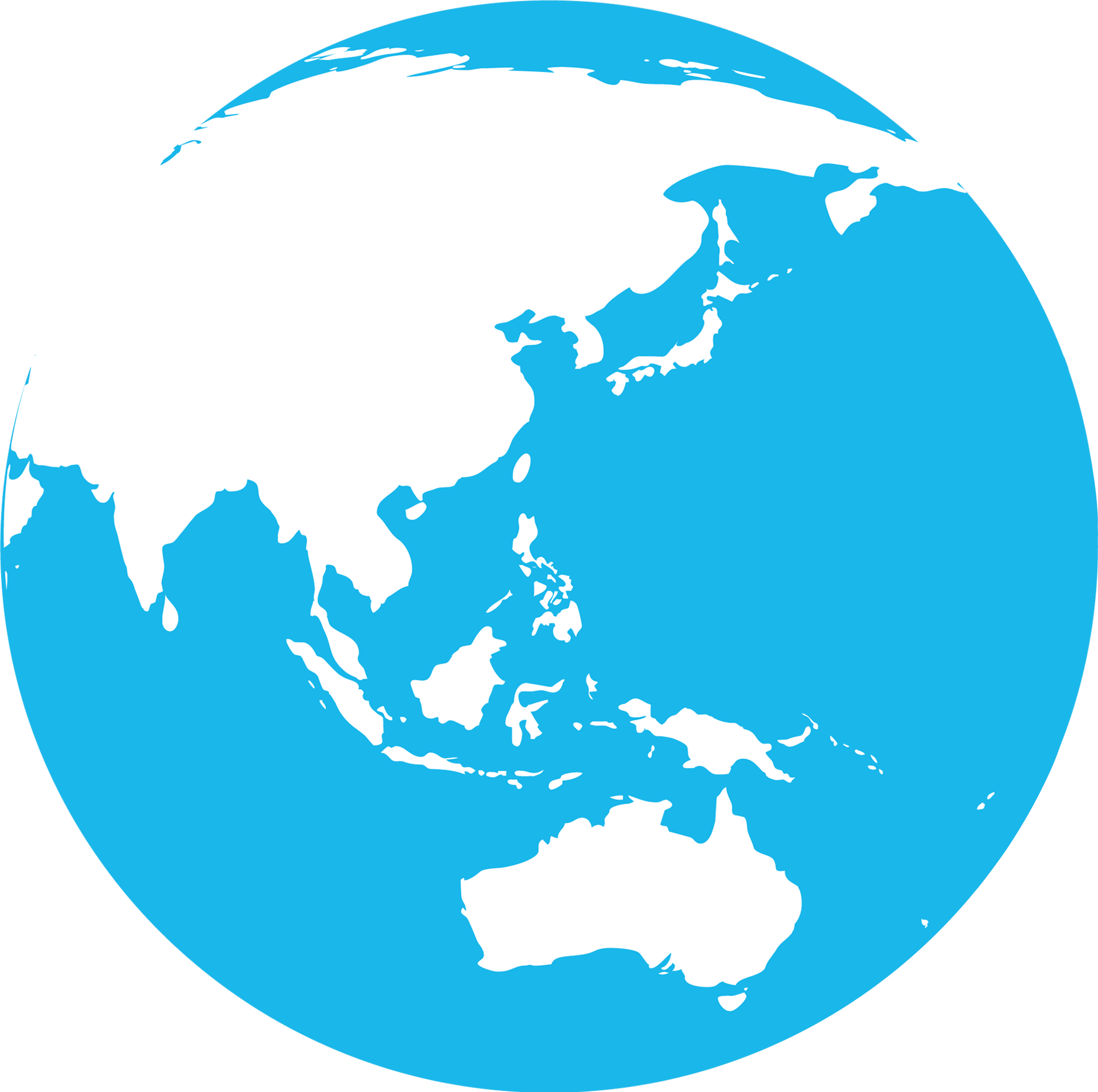 Asia Globe Ocean Transparent PNG