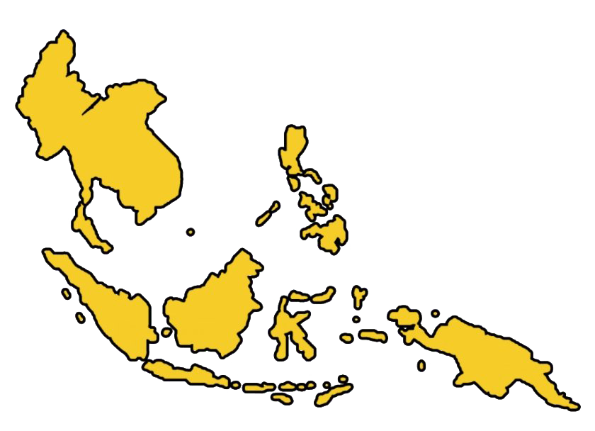 Asia Map, Yellow Color, Vector Representation Free PNG