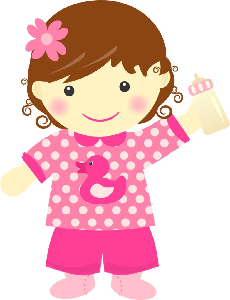 Baby Girl Art, Cute Graphic, Adorable Infant Image PNG Image