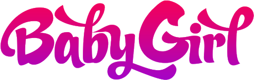 Baby Girl Text, Cute Typography, Feminine Decor PNG