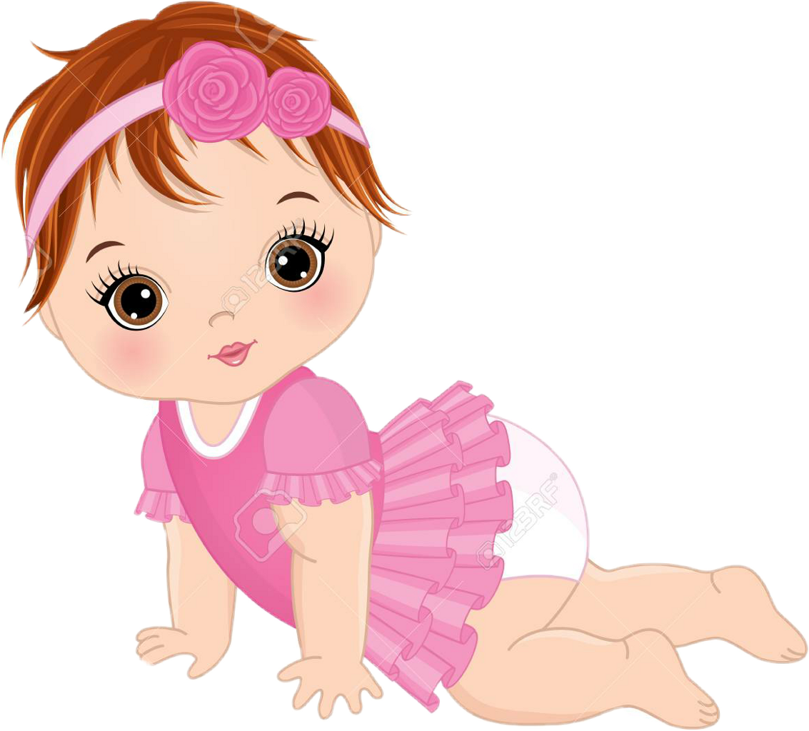 Adorable Baby Girl, Sweet Infant, Charming Toddler PNG