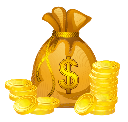 Golden Money Bag, Wealth Icon, Cash Symbol PNG