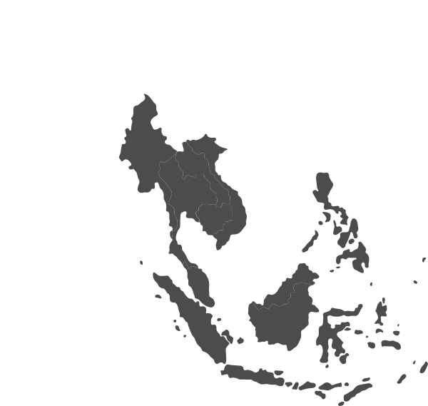 Gray Asia Map, Vector, Outline Transparent PNG