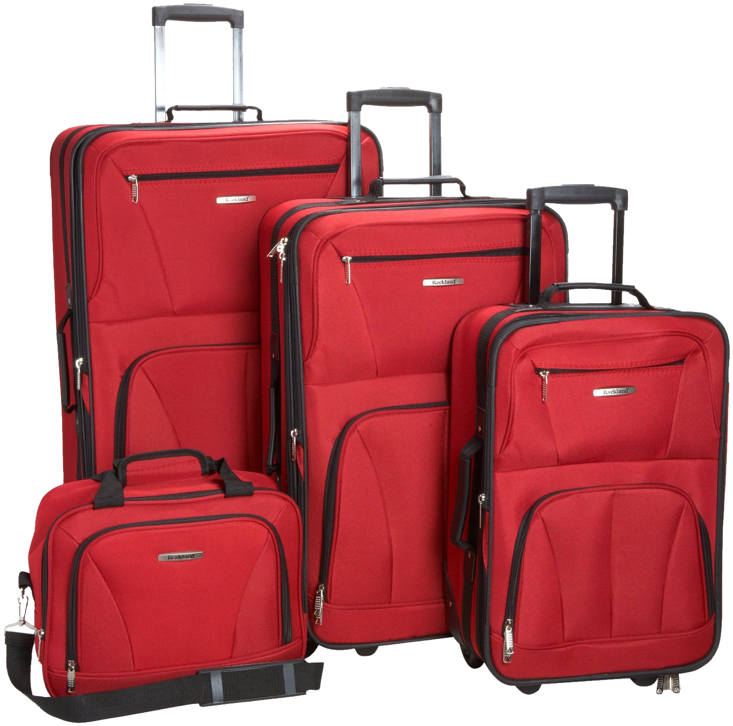 Red Duffel Bag, Clear, Travel Luggage PNG