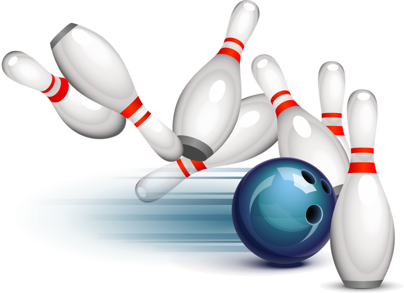 Bowling Strike, Ball, Pins Transparent PNG