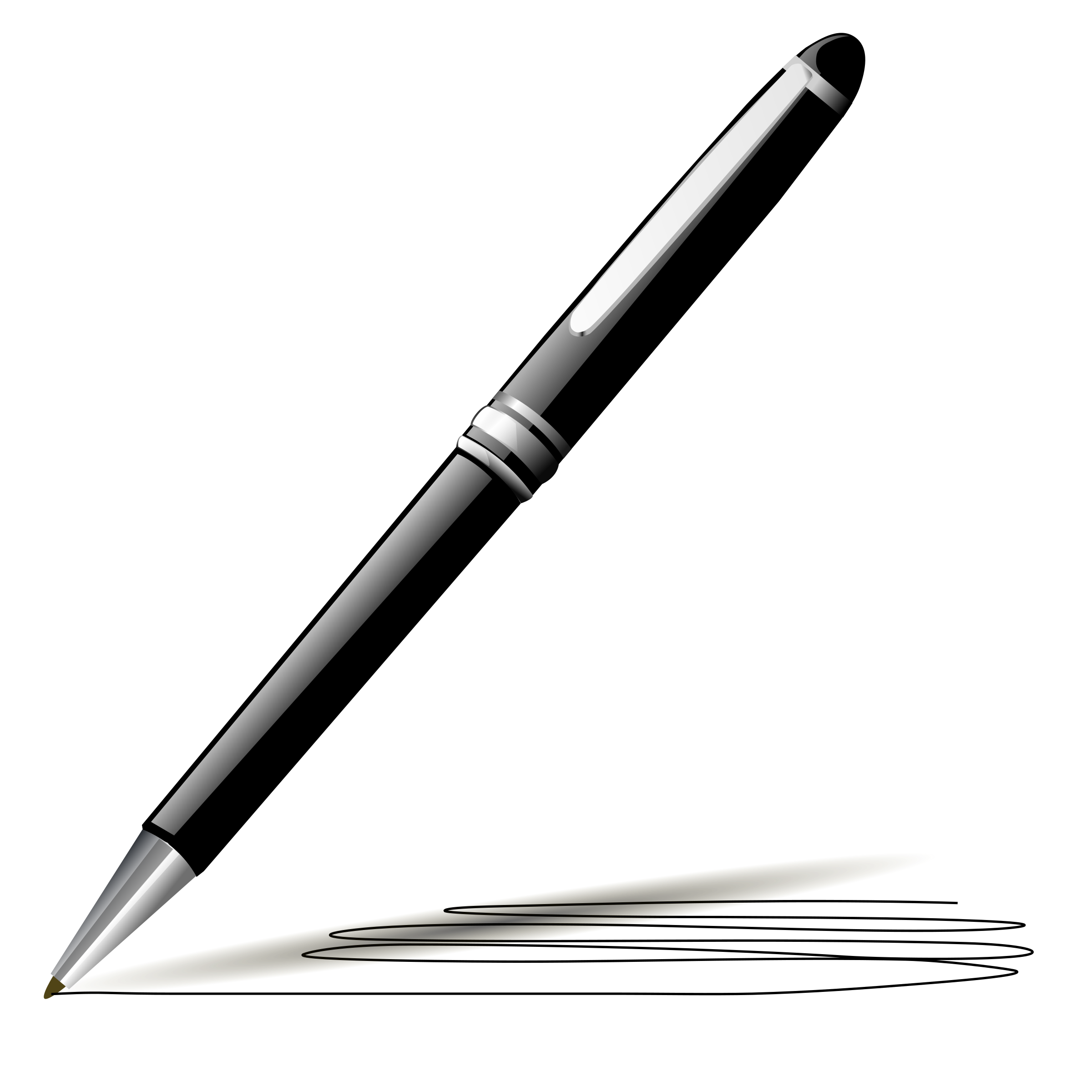 Black Pen, Writing Tool, Ink Instrument PNG Image