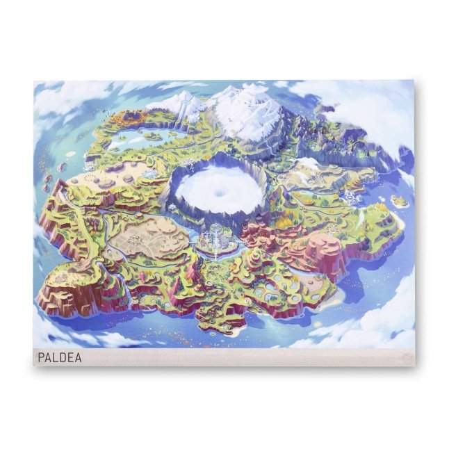 Paldea Pokémon Region Maps Poster | Pokémon Center Official Site