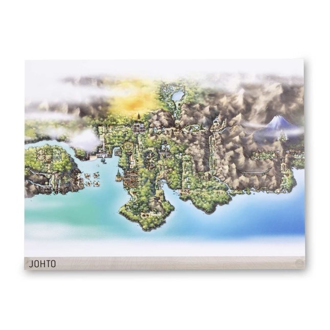 Johto Pokémon Region Maps Poster | Pokémon Center Official Site