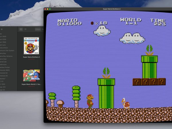 openemu showing nintendo game