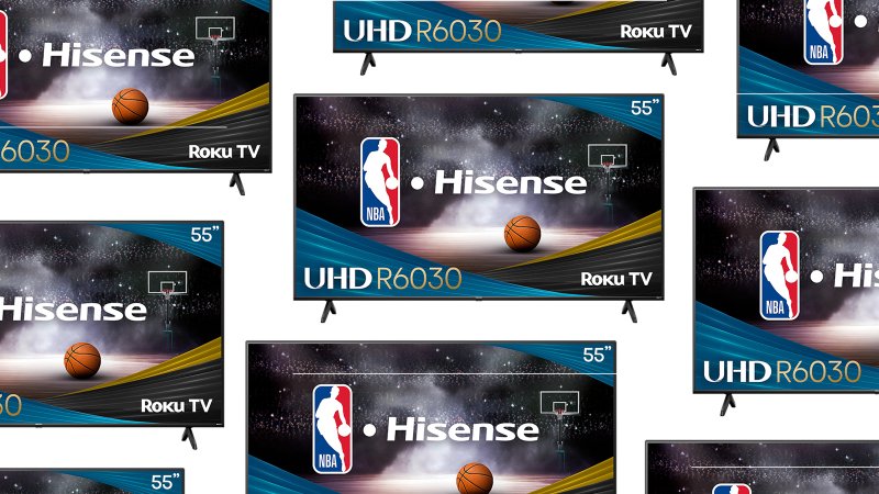 Hisense TVs arranged in a pattern for the Black Friday sale