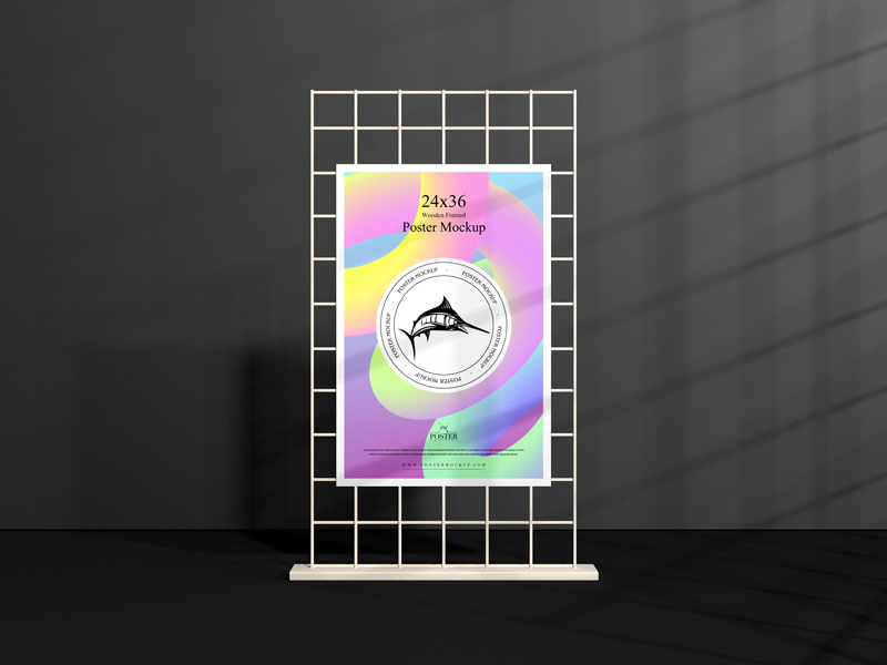 Wooden-Framed-24x36-Poster-Mockup