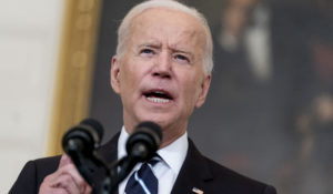 President Joe Biden speaks about his plan to stop the spread of the delta variant and boost COVID-19 vaccinations in the State Dining Room at the White House in Washington, Thursday, Sept. 9, 2021. (AP Photo/Andrew Harnik)