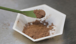 Cocoa powder is displayed at the laboratory at the University of California, Davis in Davis, Calif. (AP Photo/Rich Pedroncelli)