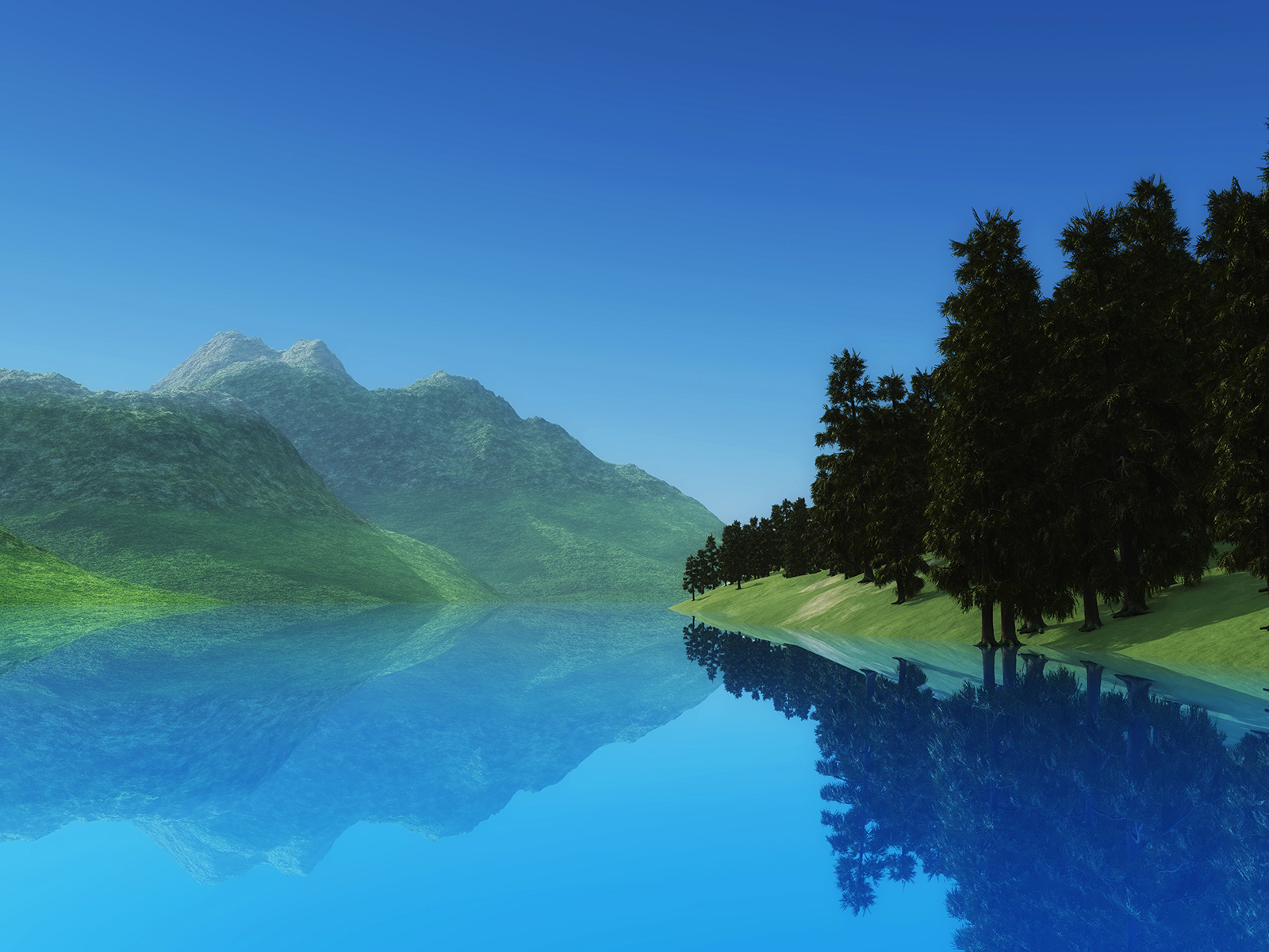 3D Lake Side Backgrounds