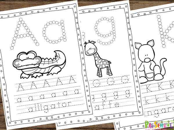 Preschool The Alphabet Animals Coloring Pages N