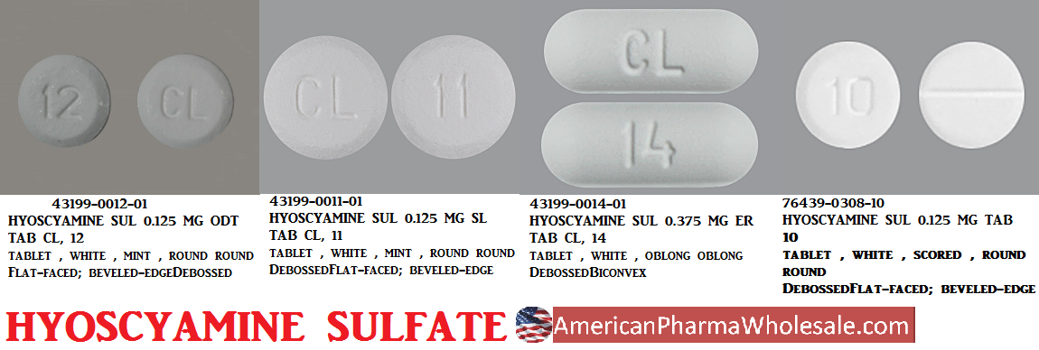 Rx Item-Hyoscyamine Sulfate 0.125Mg Tab 100 By Acella Pharma