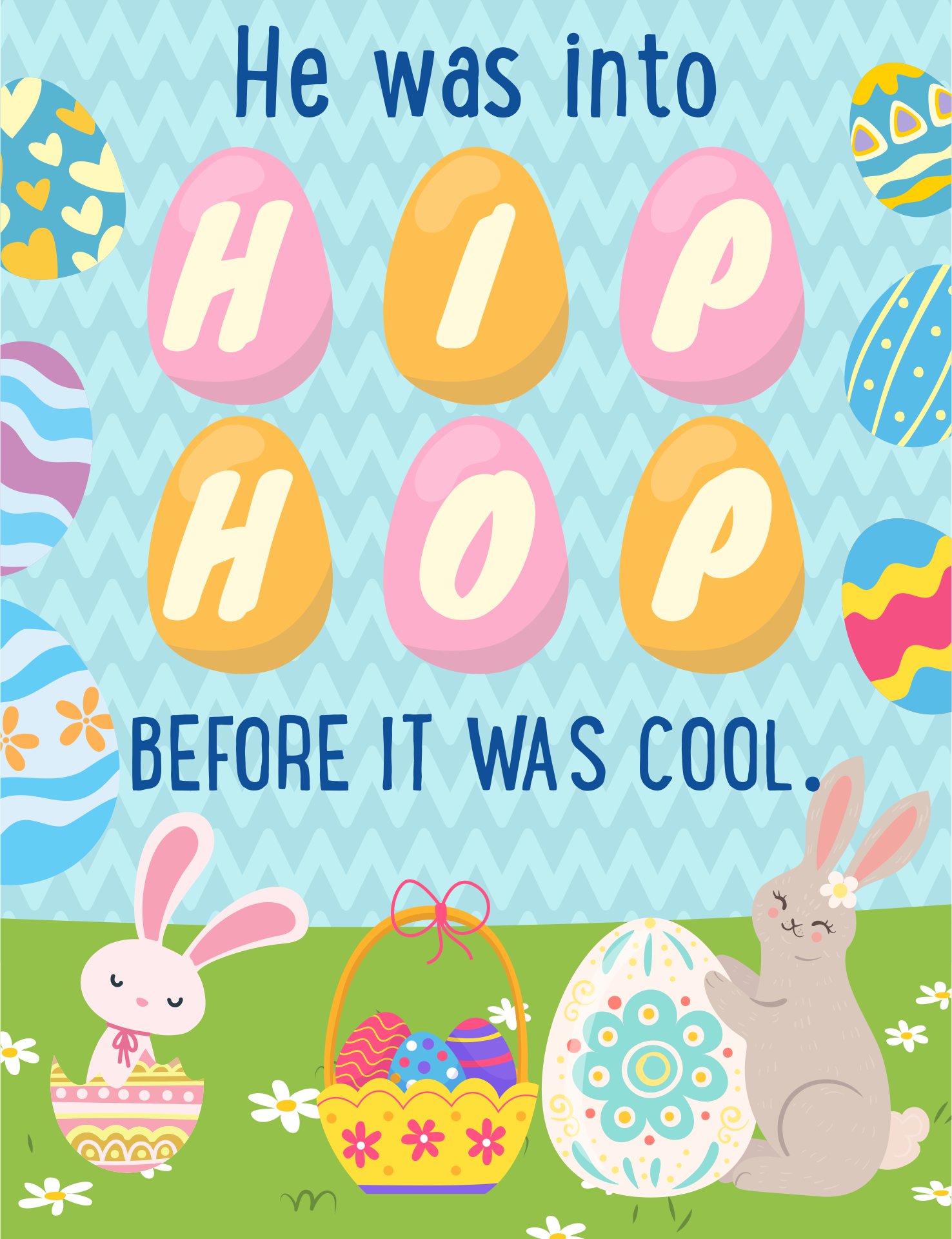 Easter Hip Hop Printable Chevron