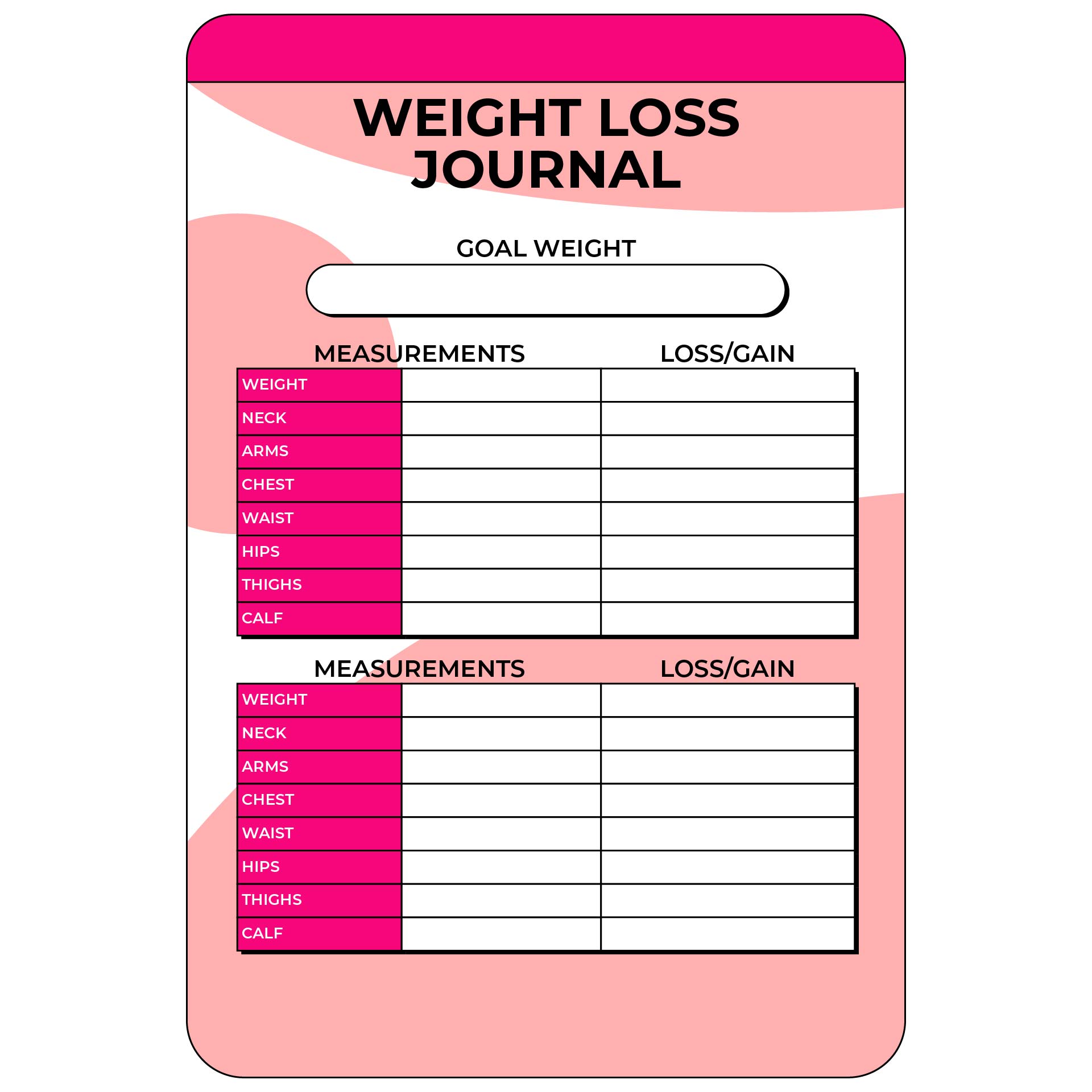 Weight Loss Journal Template Free