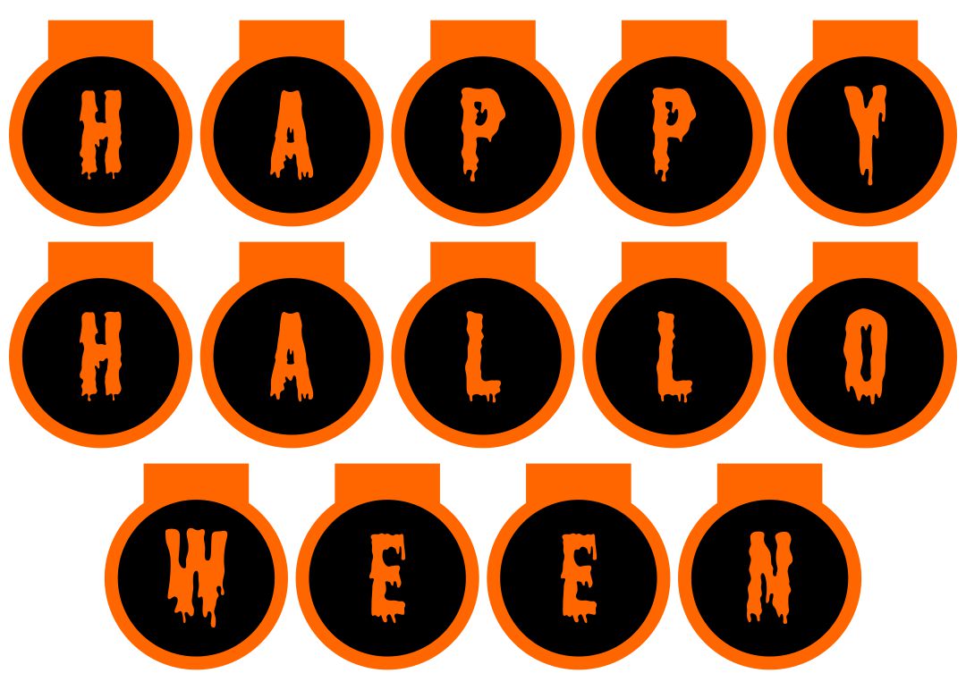 Printable Happy Halloween Banner - Printable Word Searches