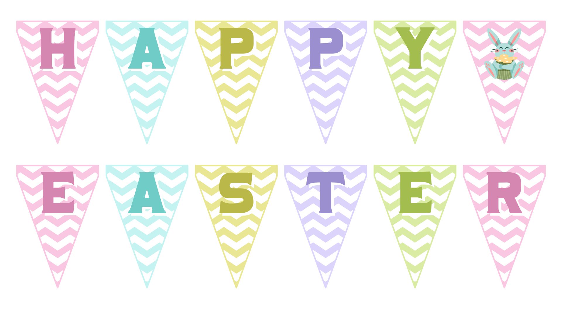 Easter Chevron Banner Printable