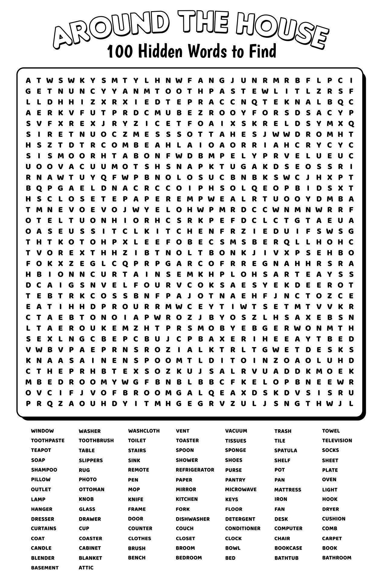 100 Word Word Searches Printable - Printable World Holiday