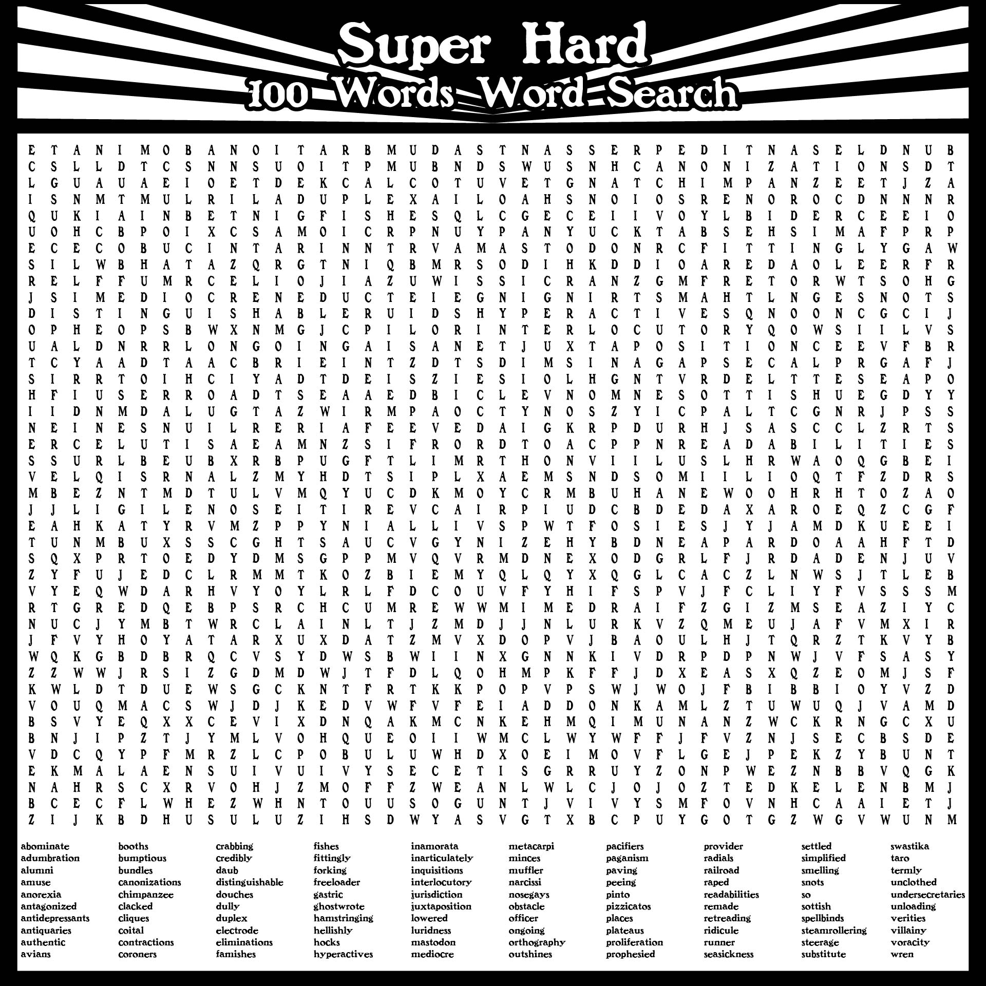 10 Best 100 Word Word Searches Printable Printablee Com - Vrogue