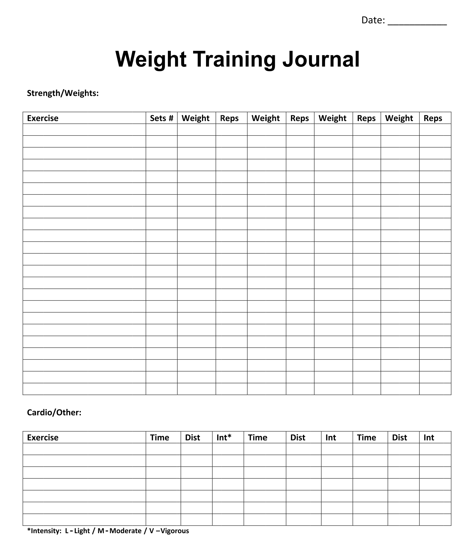 Free Printable Weight Loss Journal Template Printable - vrogue.co