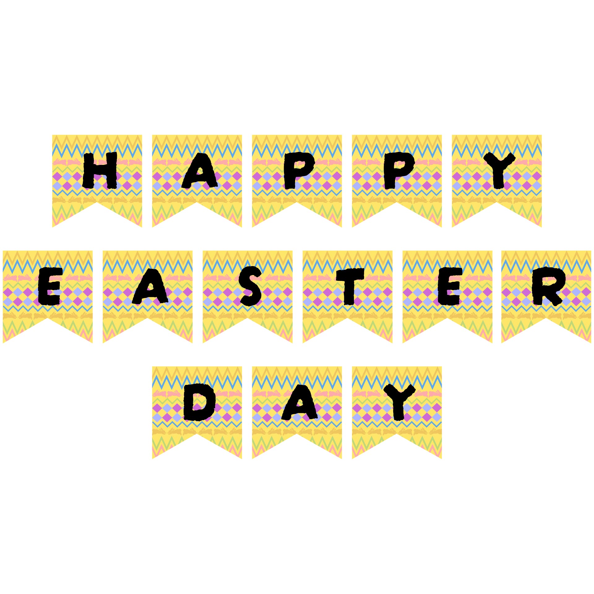 Easter Chevron Banner Printable