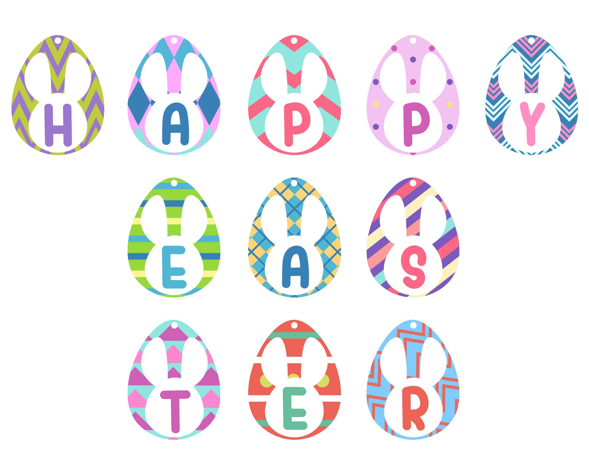 Easter Chevron Banner Printable