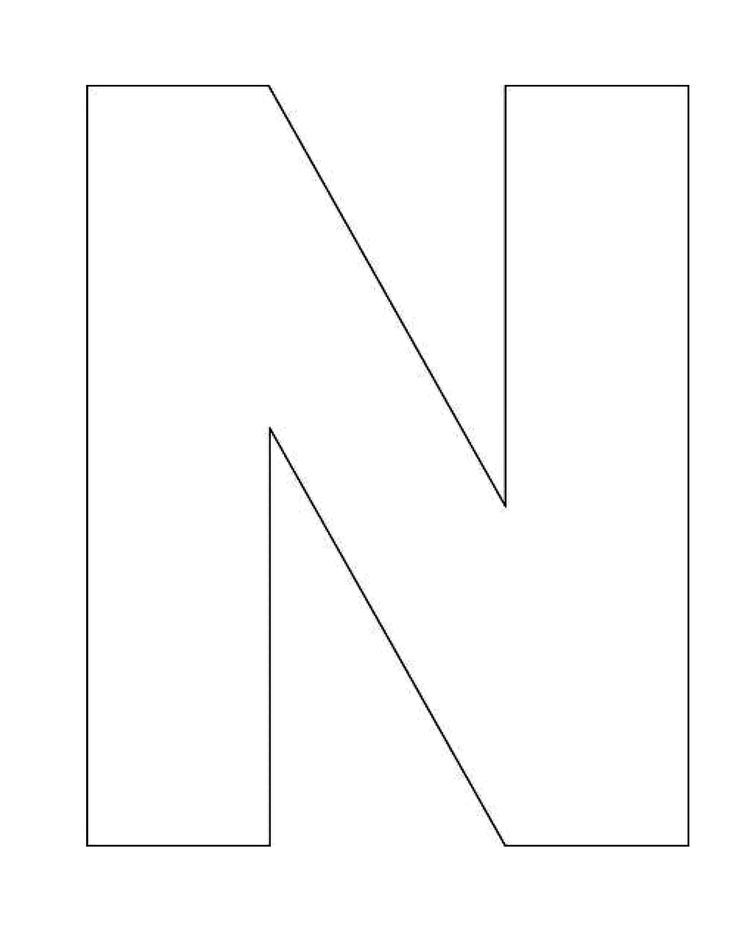 Printable Letter N Template