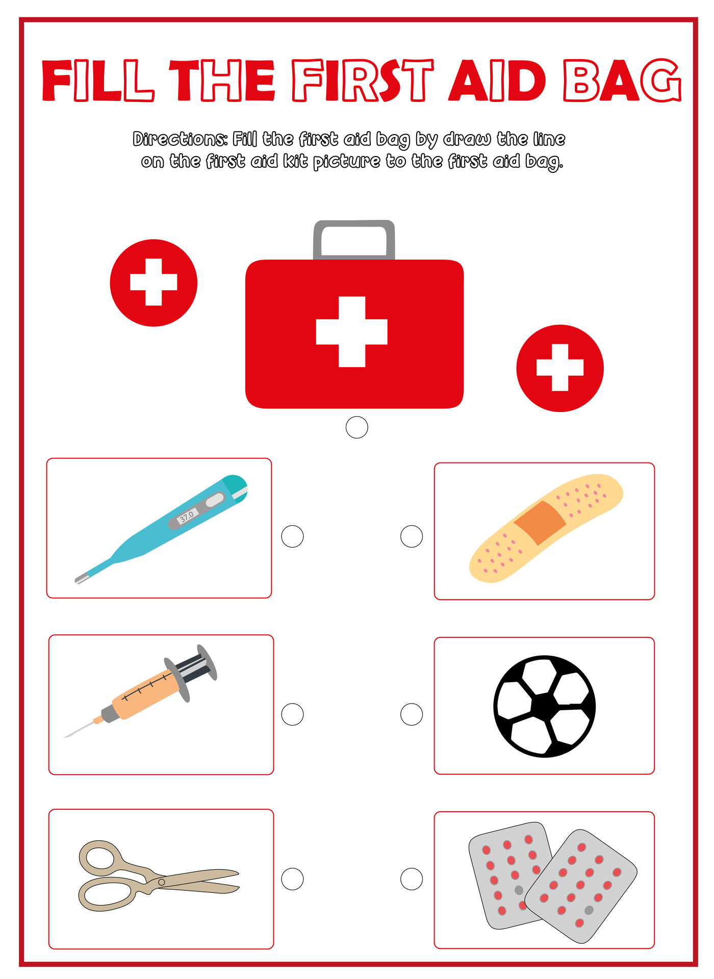 First Aid Kids Worksheets