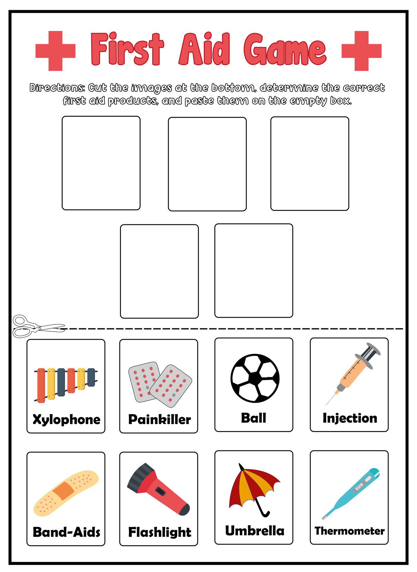 Printable First Aid Worksheets